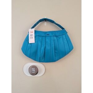 Lug Puffin Sky Blue Quilted‎ Pleated Hobo Lug Bag New With Tags